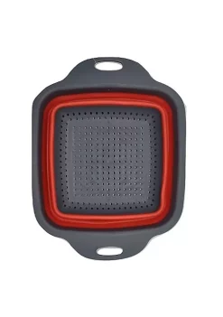 Handy Housewares Space Saving Collapsible Silicone Kitchen Colander Food Strainer - Red -Guzzin Shop Belk 1009