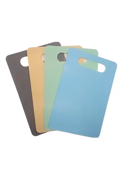 Handy Housewares 4-Piece 11.5" x 7.5" Flexible Plastic Cutting Mat Set - Ideal For Cutting Fruits and Vegetables
