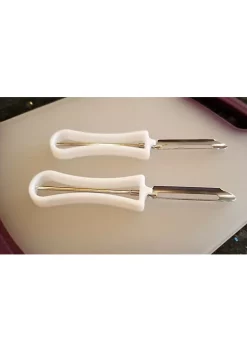 Handy Housewares 2 Piece Fruit & Vegetable Swivel Blade Peeler Set - Great for Apples, Carrots and Potatoes -Guzzin Shop Belk 1111