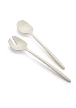 Guzzini Tierra collection salad servers, made entirely by recycling 2.6 PET water bottles, milk white -Guzzin Shop Belk 128