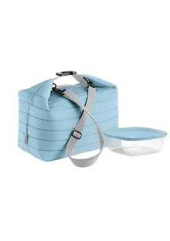 Guzzini On The Go waterproof thermal Large bag with airtight container 30x18xh30cm, matt blue