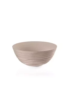 Guzzini Tierra collection bowl, made entirely by recycling 14 PET water bottles, taupe -Guzzin Shop Belk 205