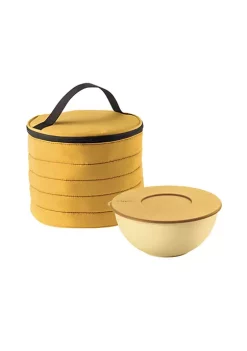 Guzzini On The Go waterproof thermal Small bag with airtight container 19x15cm, ochre