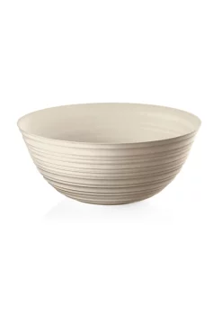 Guzzini Tierra collection bowl, made entirely by recycling 14 PET water bottles, clay