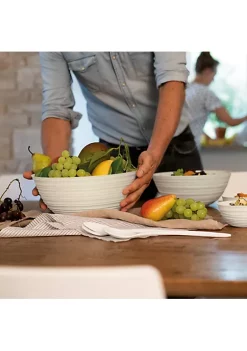 Guzzini Tierra collection bowl, made entirely by recycling 14 PET water bottles, clay -Guzzin Shop Belk 279