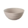 Guzzini Tierra collection bowl, made entirely by recycling 14 PET water bottles, taupe -Guzzin Shop Belk 351