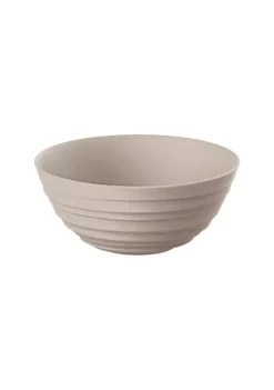 Guzzini Tierra collection bowl, made entirely by recycling 14 PET water bottles, taupe -Guzzin Shop Belk 356