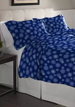 Pointehaven Superior Weight Cotton Flannel Duvet Set