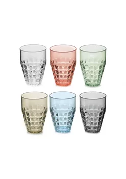 Guzzini Tiffany set of 6 tall tumblers 510cc, assorted
