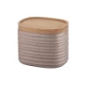 Guzzini small storage jar 500cc, taupe. Made by recycling five 100% disposable water bottles. -Guzzin Shop Belk 47