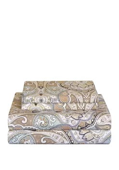 Pointehaven Celeste Home Percale Cotton Sheet Set