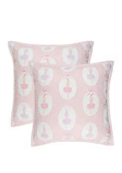 Pointehaven Lullaby Bedding Ballerina Euro Shams