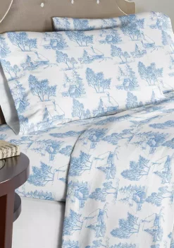 Pointehaven 180 GSM Cotton Flannel Sheet Set -Guzzin Shop Belk 656