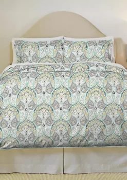 Pointehaven Celeste Home Percale Cotton Duvet Set