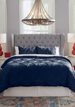 Pointehaven 200 Thread Count 2-Piece Knotted Pintuck Duvet Set