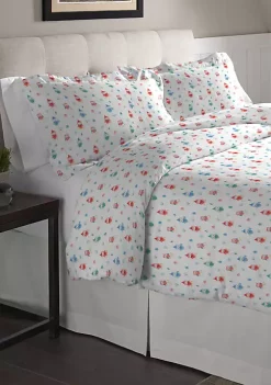 Pointehaven Superior Weight Cotton Flannel Duvet Set