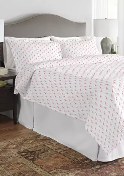 Pointehaven 200 Thread Count Percale Cotton Quilt Set