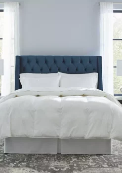 Pointehaven Damask Woven Stripe 300 Thread Count Cotton Sateen Down Alternative Oversized Comforter