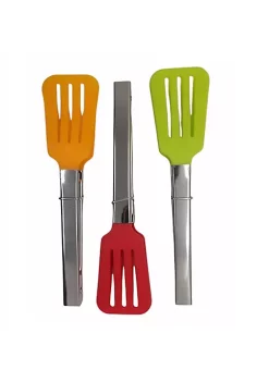 Handy Housewares 9" Slotted Locking Kitchen Turner Serving Tongs - Green -Guzzin Shop Belk 842