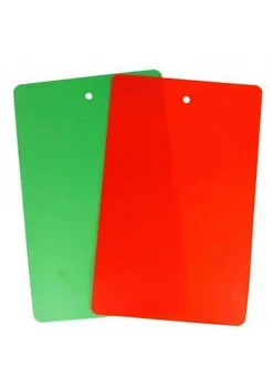 Handy Housewares 2 Piece 12" x 7.5" Flexible Durable Plastic Chopping / Cutting Board Mat Set