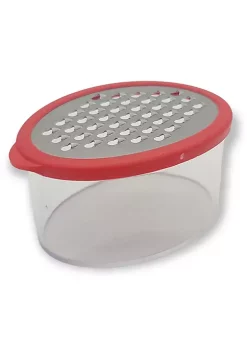Handy Housewares Grater with Container - Ideal for Grating Garlic, Cheese and Zesting Citrus - Random Color