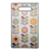 Handy Housewares 14.5" x 9" Durable Double-Sided Decorative Design Plastic Cutting Board with Non-Slip Edges - Purple with Flowers -Guzzin Shop Belk 962
