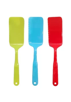 Handy Housewares 12.5" Long Handled Colorful Melamine Solid Cooking Turner Spatula - All 3 Colors